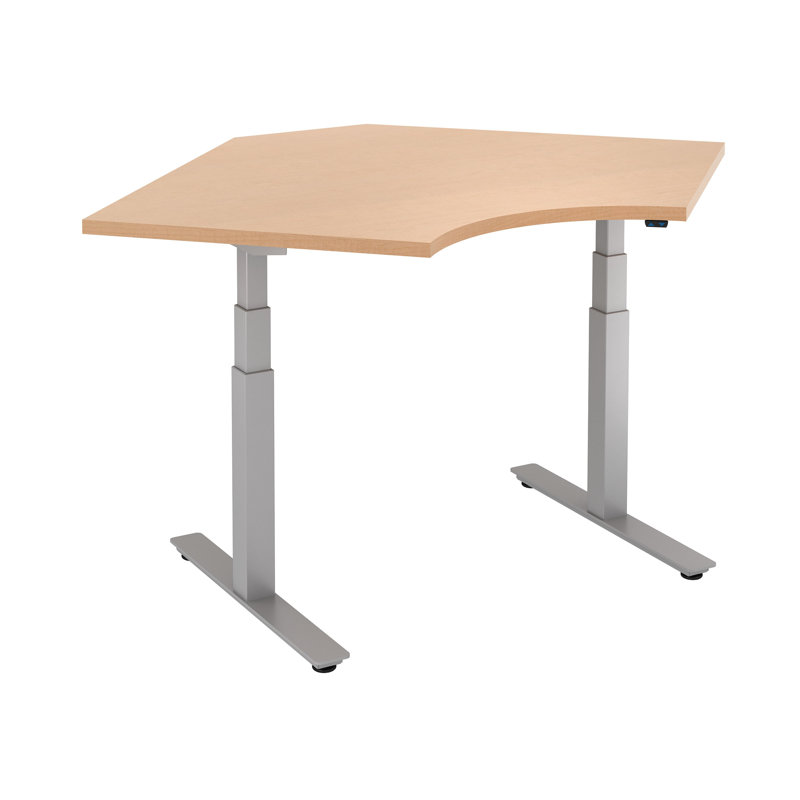Trendway Curved Height Adjustable Corner Standing Desk Wayfair